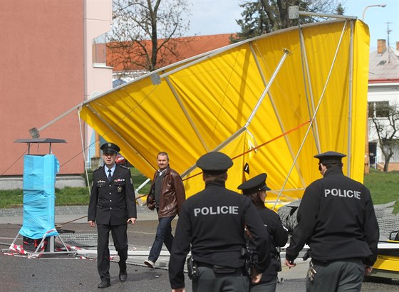 Místo byl v pondlí odpoledne obhlédnout i editel mstské policie v Jihlav...