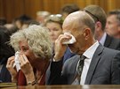 Strc a teta Oscara Pistoriuse plou u soudu v Pretorii 16. dubna 2014)