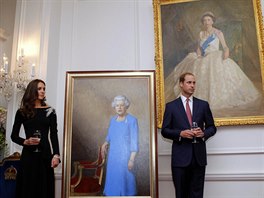 Princ William a Kate odhalili nový obraz královny Albty II. (Wellington, 10....