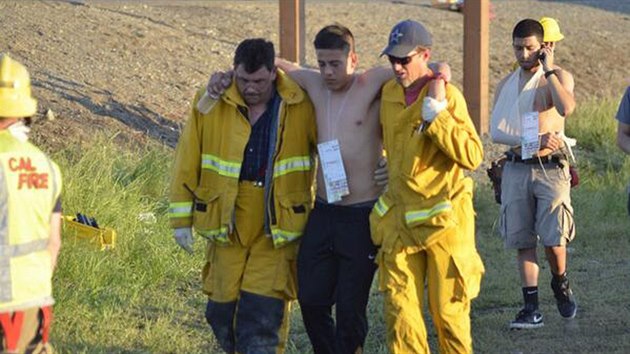Nsledky nehody u kalifornskho msta Orland (11. dubna 2014)