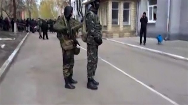 Ozbrojenci v ukrajinskm Slavjansku