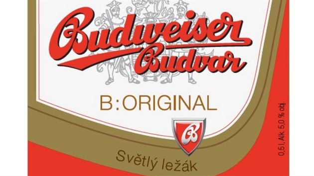 Nov etiketa znaky Budweiser Budvar.