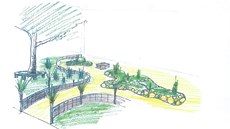 Souástí nové zahrady u karlovarské 1. mateské koly v  Krymské ulici bude