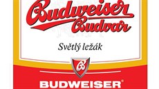 Stará etiketa znaky Budweiser Budvar.