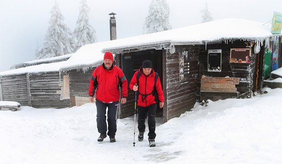 Tady jsou doma. éf lysohorského Klubu eských turist Duan tsek (vlevo)