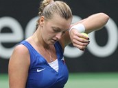 OTT POT. Petra Kvitov v semifinle Fed Cupu v souboji proti Italkm. 