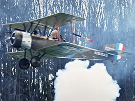 Ukázka historického létání - inscenovaný letecký souboj z 1. svtové války v...