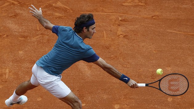 Roger Federer ve finle turnaje v Monte Carlu. 