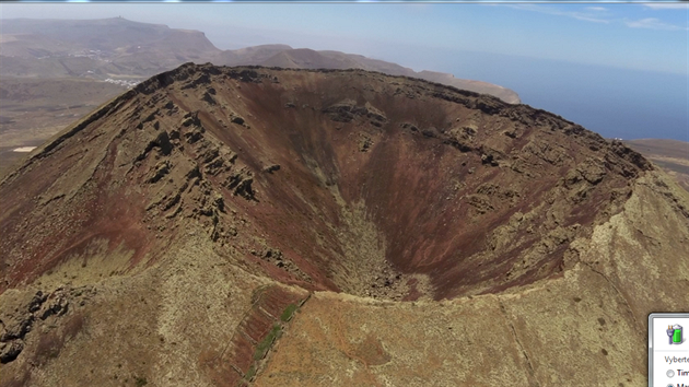 Vyhasl krter  severozpad Lanzarote