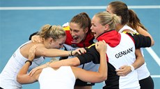 Německé tenistky jásají po postupu do finále Fed Cupu. Německé tenistky jásají po postupu do finále Fed Cupu.