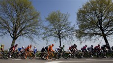 Momentka z cyklistického závodu Amstel Gold Race.