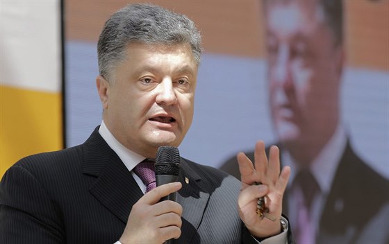 Petro Poroenko pednáí na diskusním fóru o vztazích Ukrajiny a Ruska (25....