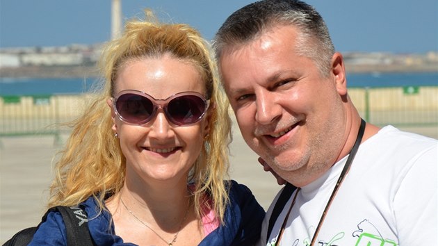 Linda Finková a její partner Milan Vees na dovolené v Maroku