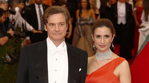 Colin Firth a Livia Giuggioli (New York, 5. kvtna 2014)