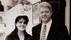 Monica Lewinská a tehdejí americký prezident Bill Clinton (1998)