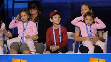 Roger Federer a jeho ena Mirka