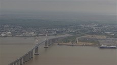 Most pes ústí eky Loiry 720 m dlouhý