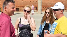 Linda Finková s dcerou Viktorií a partnerem Milanem Veesem v marockém hlavním...