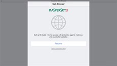 Kaspersky Safe Browser je internetový prohlíe vybavený funkcemi pro...