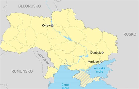 Mapa Ukrajiny - Mariupol