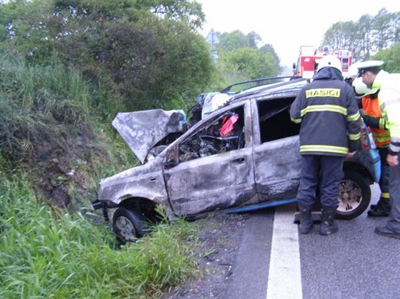 Fiat po nárazu shoel.