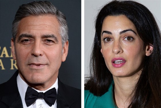 George Clooney a jeho snoubenka Amal Alamuddinová