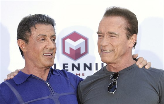 Sylvester Stallone a Arnold Schwarzenegger v Cannes