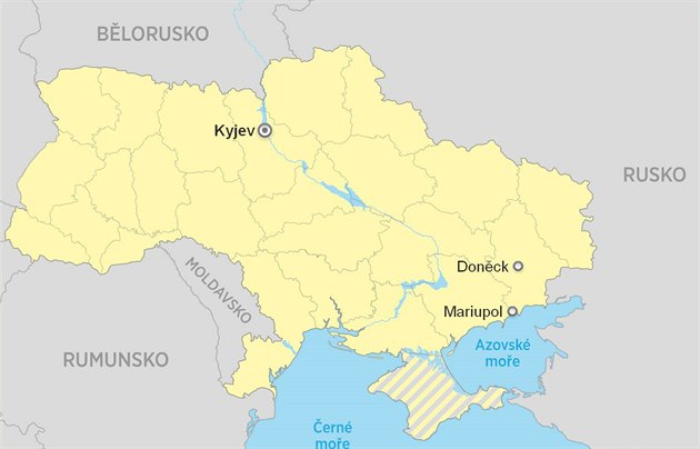 Mapa Ukrajiny - Mariupol
