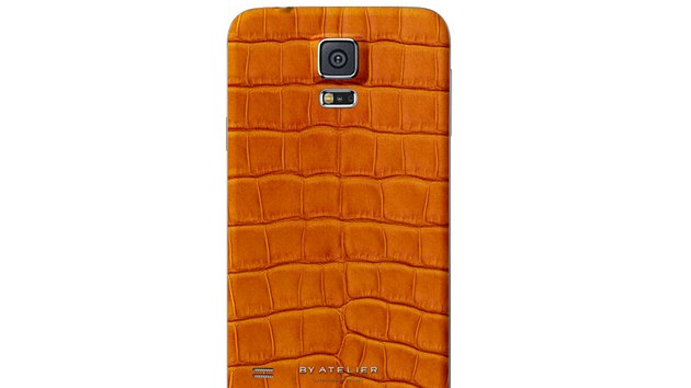 Samsung Galaxy S5 ve verzi Orange Genuine Alligator od studia By Atelier 