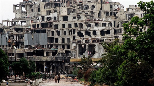 Rozstlen vldn budovy v Homsu (8. kvtna 2014)