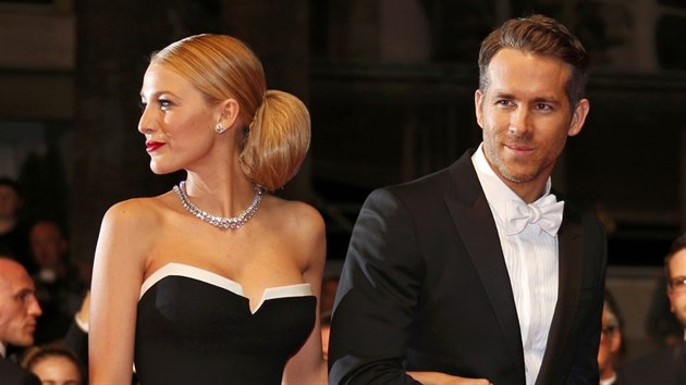 Blake Lively a Ryan Reynolds (Cannes, 16. kvtna 2014)