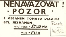 Dstojník StB Fila v roce 1985 zmizel a rozvdka po nm zaala horen pátrat....