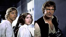 Mark Hamill, Carrie Fisherová a Harrison Ford ve filmu  Hvzdné války: Epizoda...