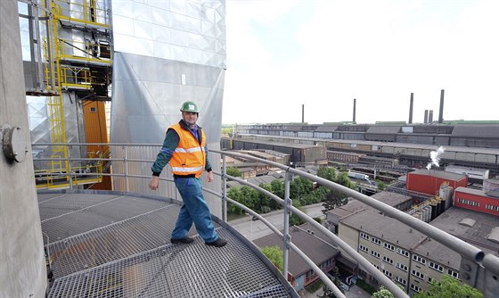 Pohled na ostravskou hu ArcelorMittal, nkdejí Novou hu.