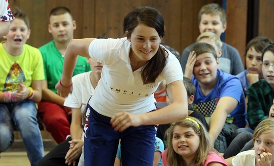 Veronika Vítková v Sokolov pi akci esko sportuje. 