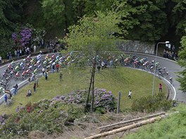 PELOTON. Cyklist ve 14. etap zvodu Giro d'Italia.