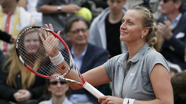 SPOKOJEN. Petra Kvitov zdrav divky pot, co spn zvldla druh kolo Roland Garros.