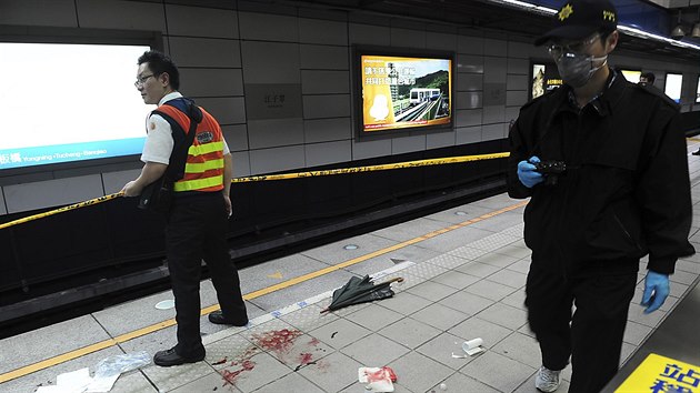 Vyetovn tok v tchajpejskm metru (Tchaj-wan, 21. kvtna 2014).