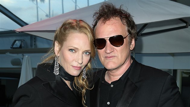 Uma Thurmanov a Quentin Tarantino (Cannes, 23. kvtna 2014)
