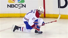 ROZHODNUTO. Alex Galchenyuk slaví svj vítzný gól.