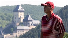 Ivan Lendl pi golfu na Karltejn.
