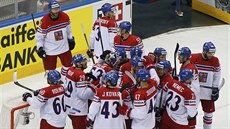 POSTUP. etí hokejisté vyhráli nad týmem USA 4:3 na mistrovství svta v Minsku...