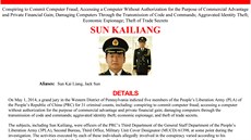 ínský armádní hacker Sun Kailiang (pezdívaný "Jack Sun")