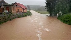 Rozvodnná eka Klabava na Rokycansku. (28. kvtna 2014)