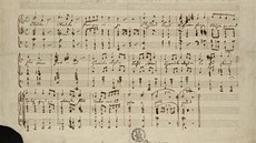 Rukopis Písn svobody Bedicha Smetany (z výstavy Hudba a politika)