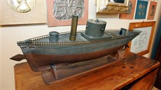 Model lodi Monitor z americké obanské války v kabinetu kuriozit kynvartského...