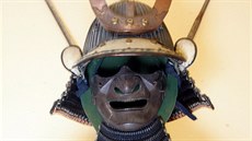 Samurajská zbroj v kabinetu kuriozit kynvartského zámku.