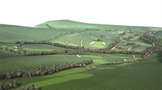 Pohled na celý resort v Černém Dole se hřištěm a apartmány Pohled na celý resort v Černém Dole se hřištěm a apartmány