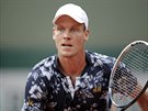 esk tenista Tom Berdych b k mku v utkn 3. kola Roland Garros.