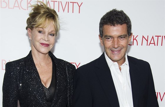 Melanie Griffithová a Antonio Banderas (New York, 18. listopadu 2013)